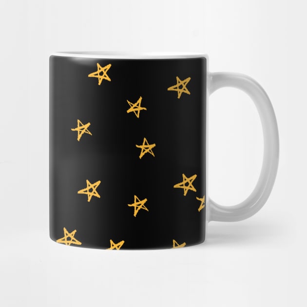 Cute Yellow and Black Star Pattern by socialdilemma